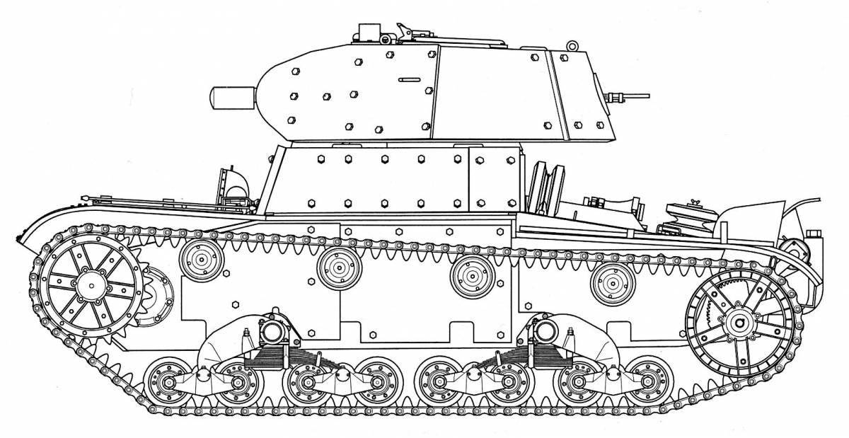 Dazzling tank kv-1 coloring book