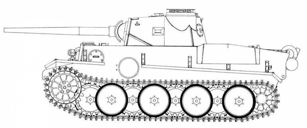 Раскраска гладкий танк кв-1