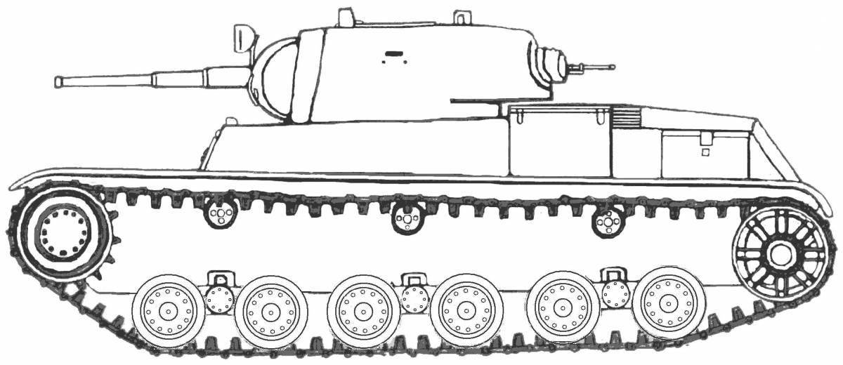 Раскраска полированный танк кв-1