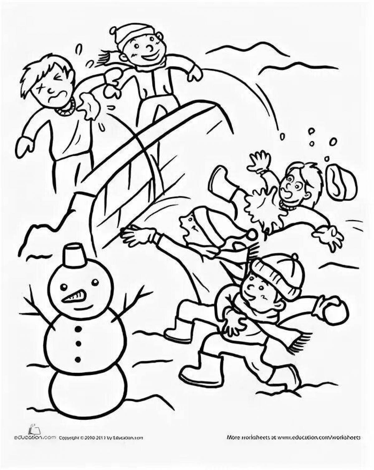 Snowball Coloring Game