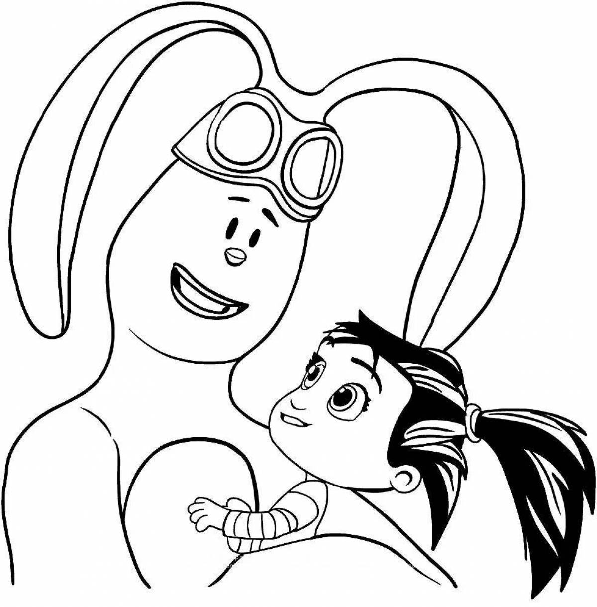 Coloring pages katya and max in coloring