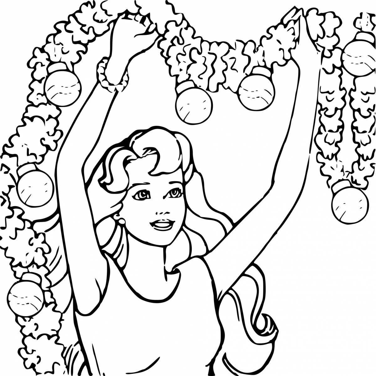 Barbie's elegant Christmas coloring book