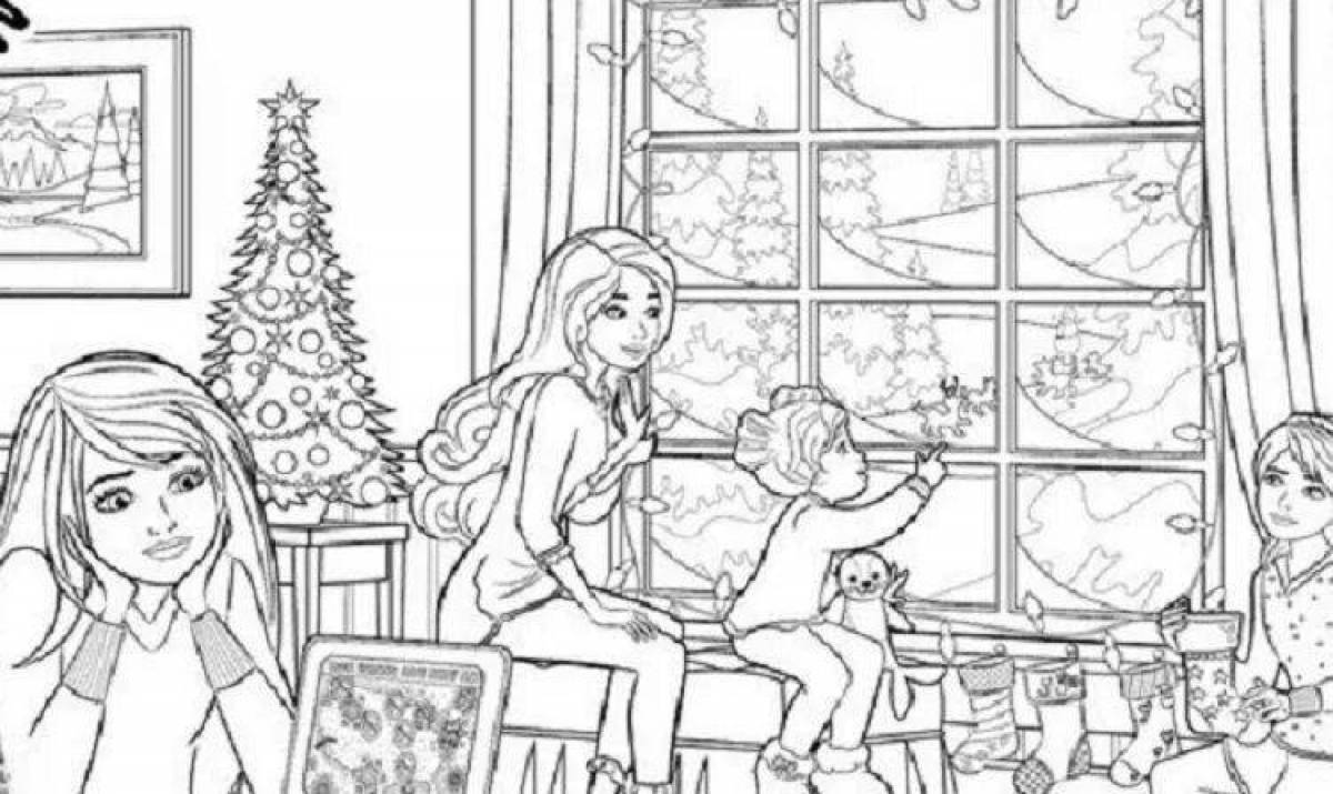 Barbie exotic christmas coloring book