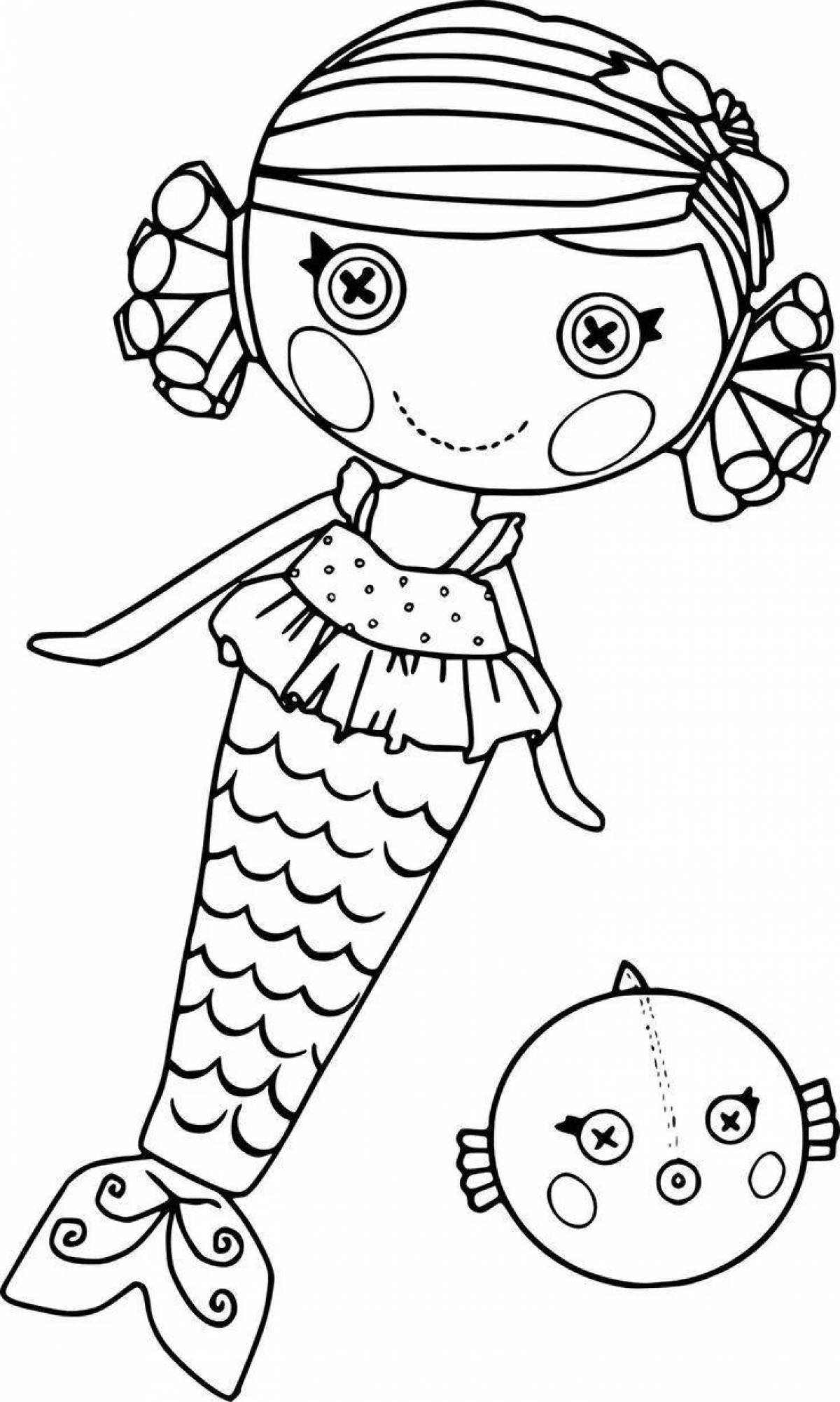 Violent coloring doll lol little mermaid