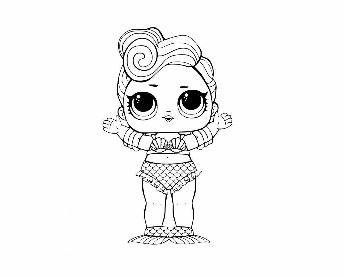 Live coloring doll lol little mermaid