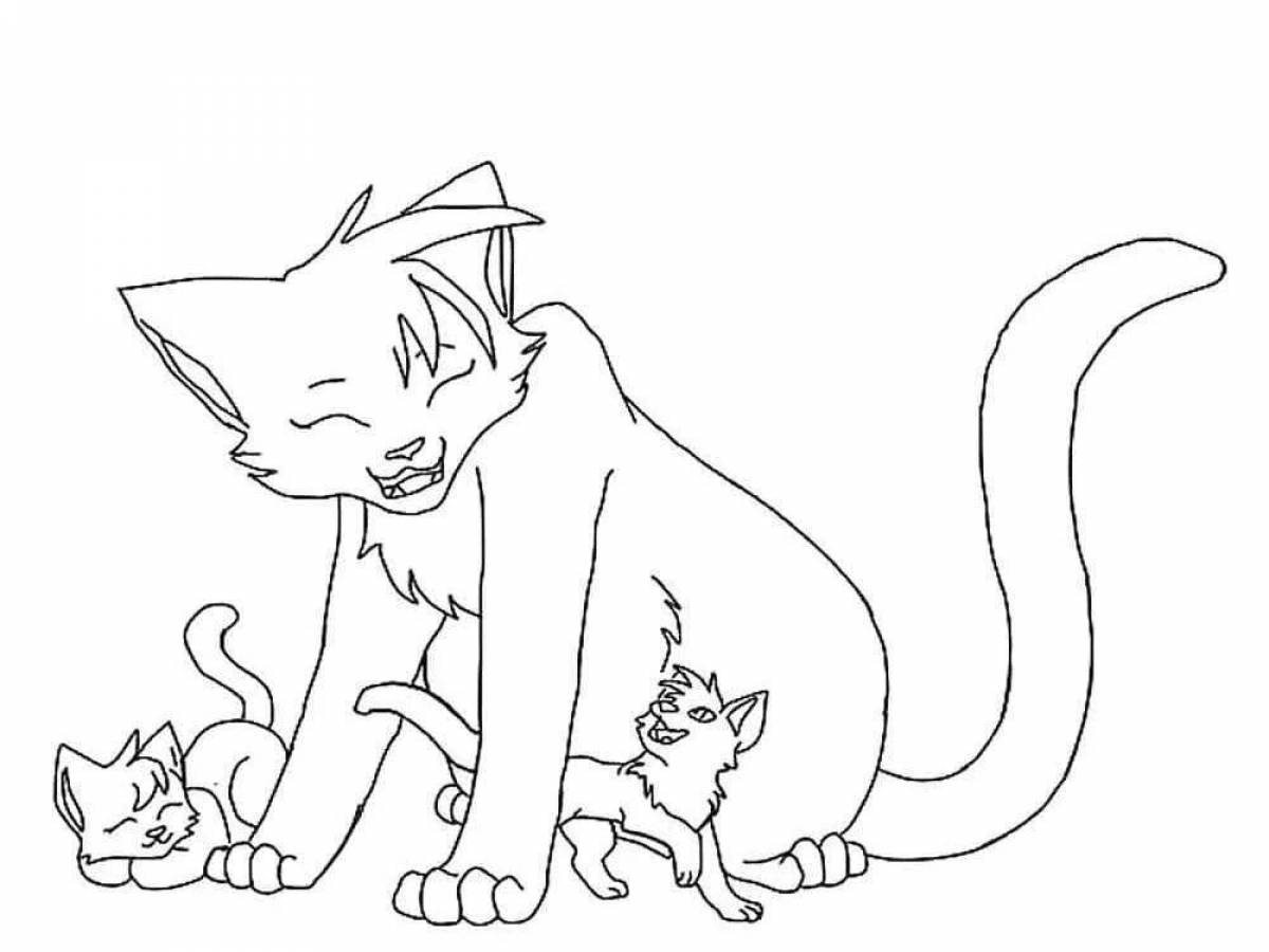 Scourge warrior cat coloring page