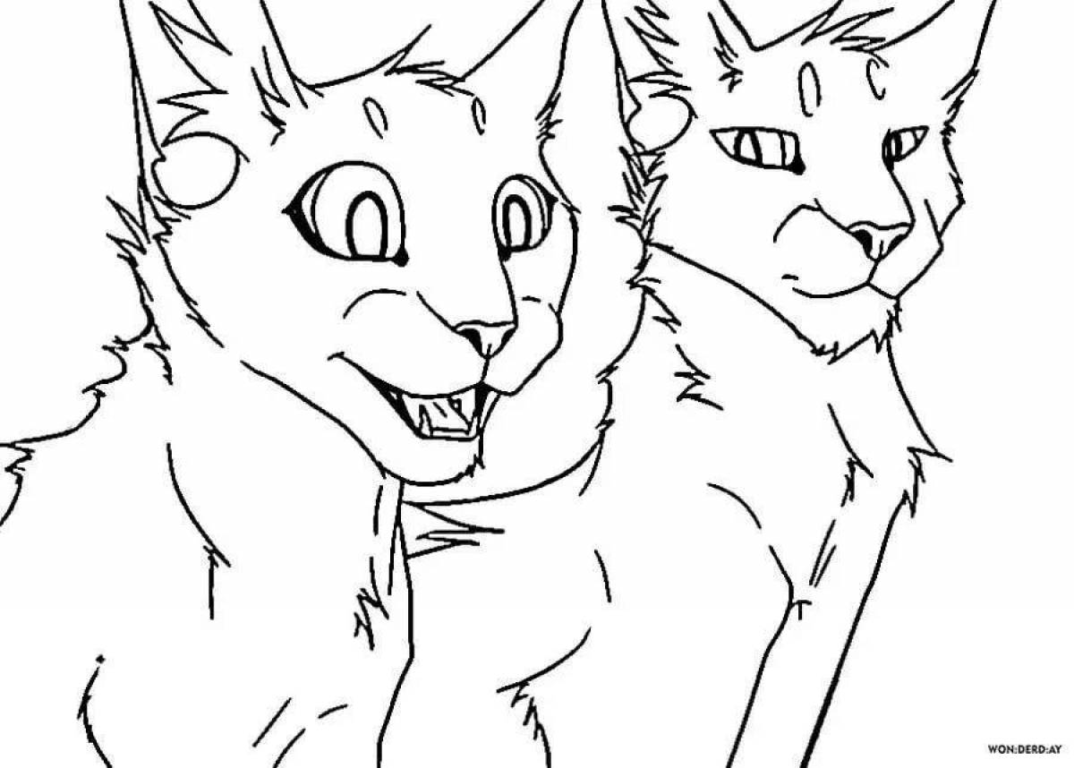 Glorious warrior cats coloring page