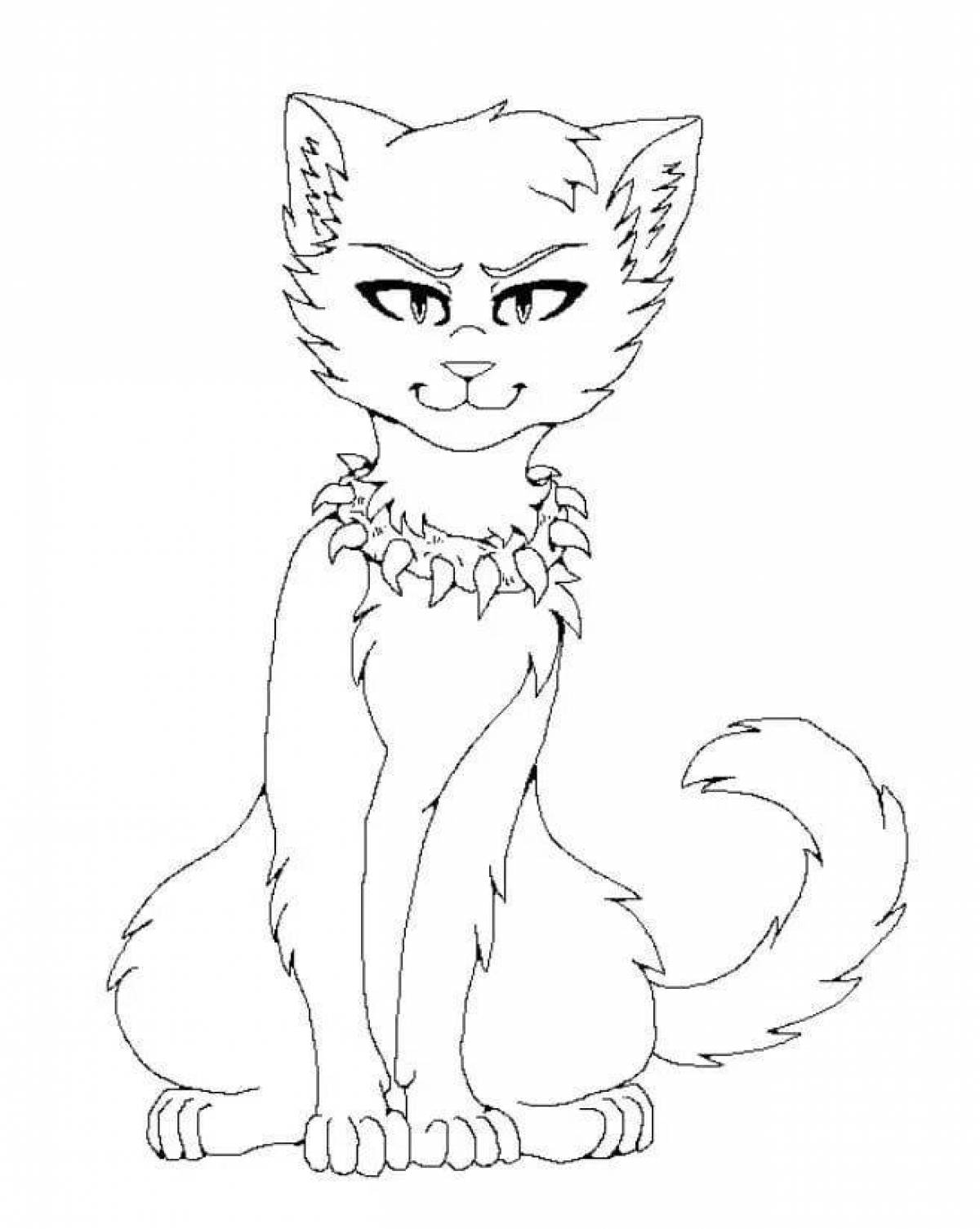 Scourge glowing warrior cats coloring page