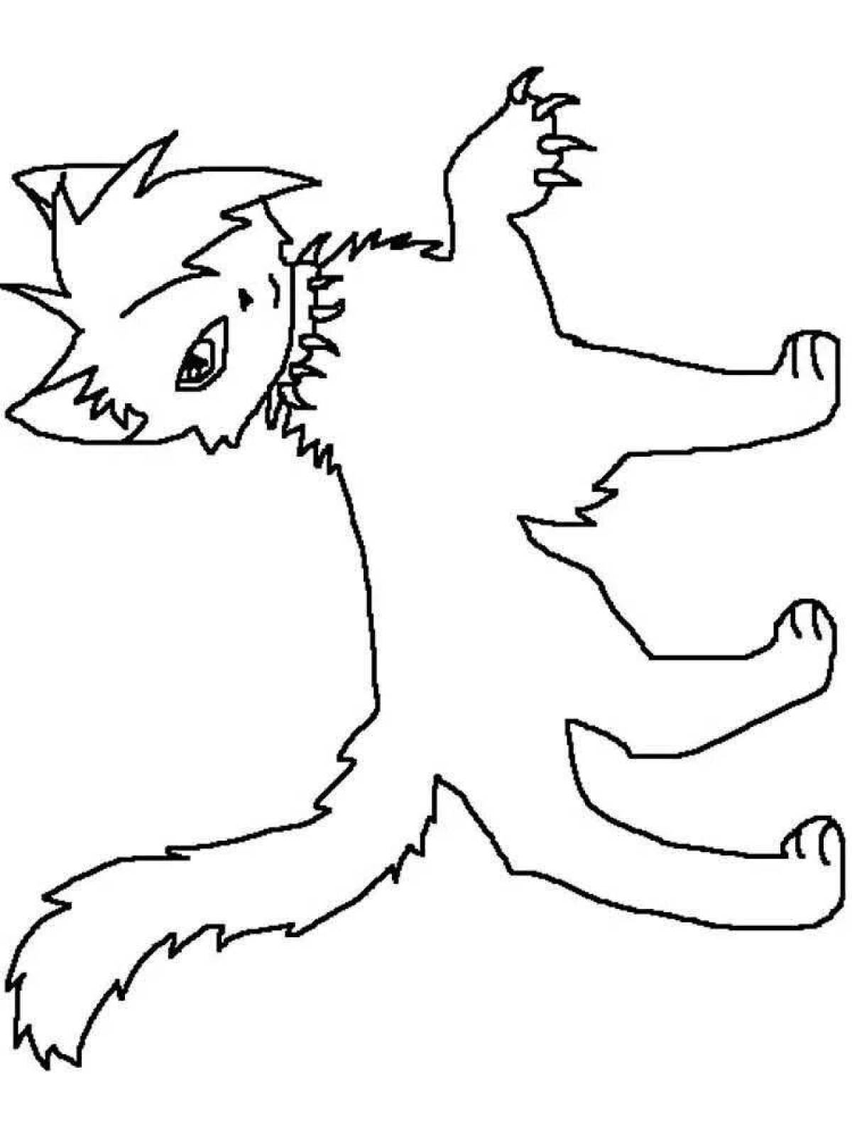 Awesome warrior cats scourge coloring page