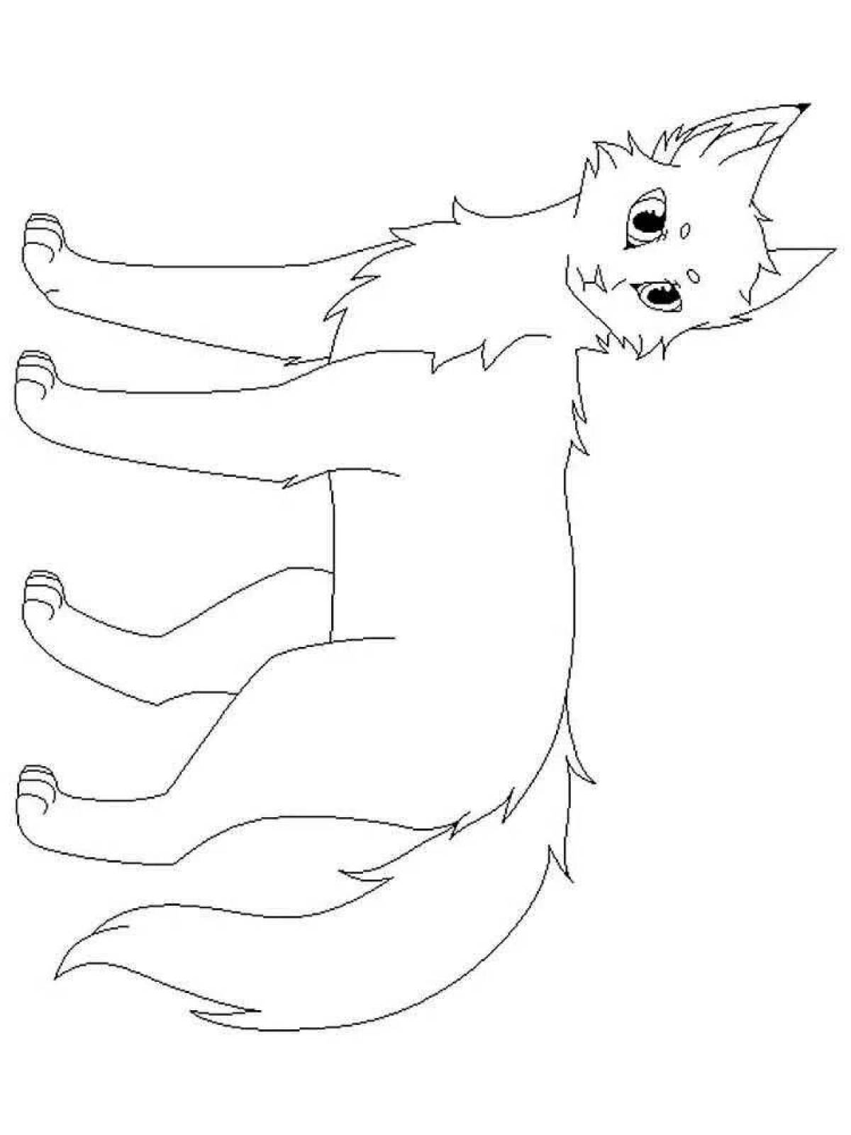 Elegant warrior cats scourge coloring page