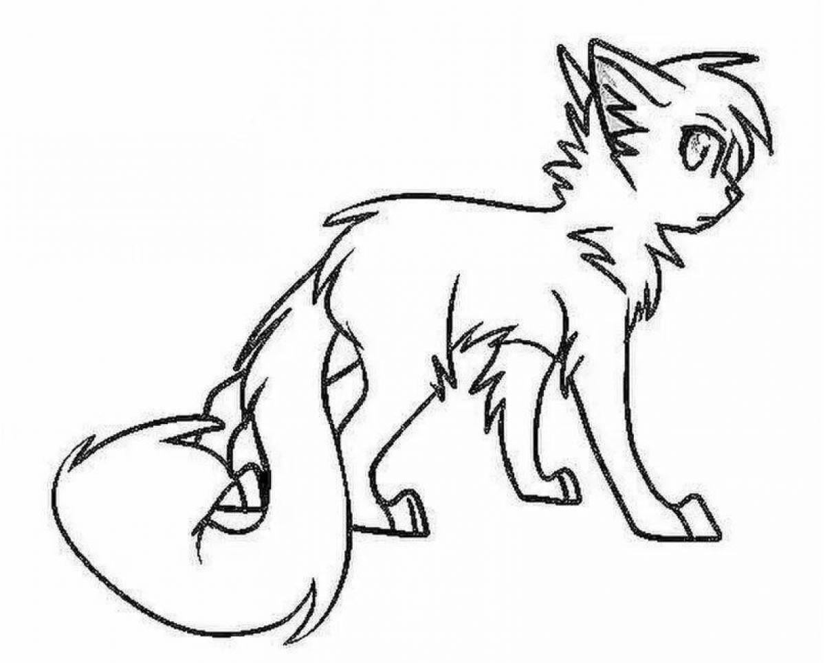 Coloring page graceful warrior cats scourge