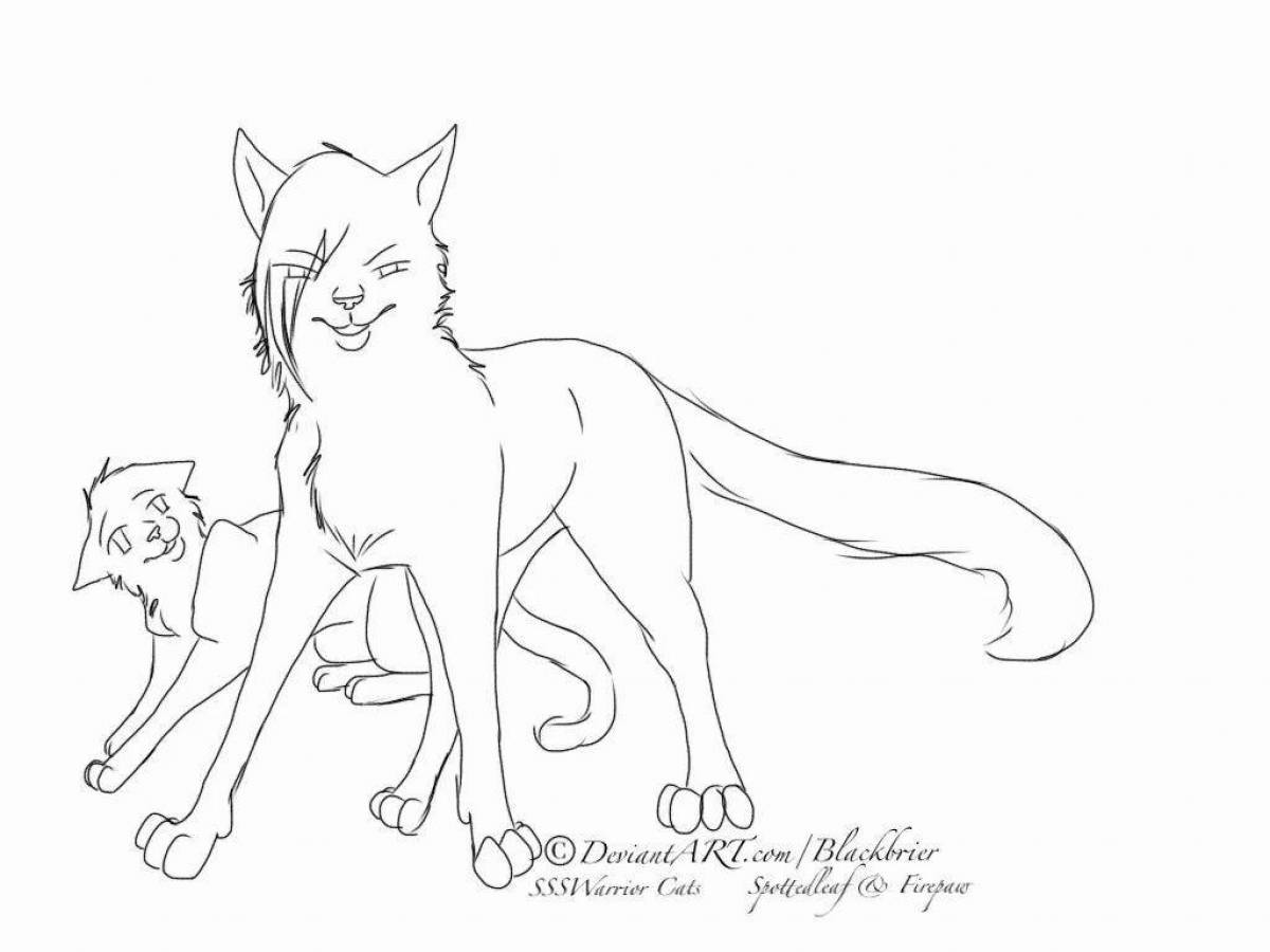 Attractive warrior cats scourge coloring page