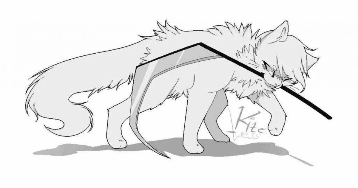 Adorable warrior cats scourge coloring page