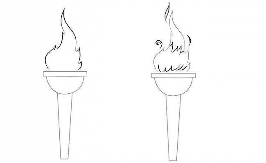 Как нарисовать олимпийский факел