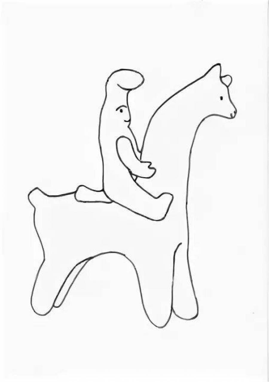 Филимоновская игрушка лошадь раскраска