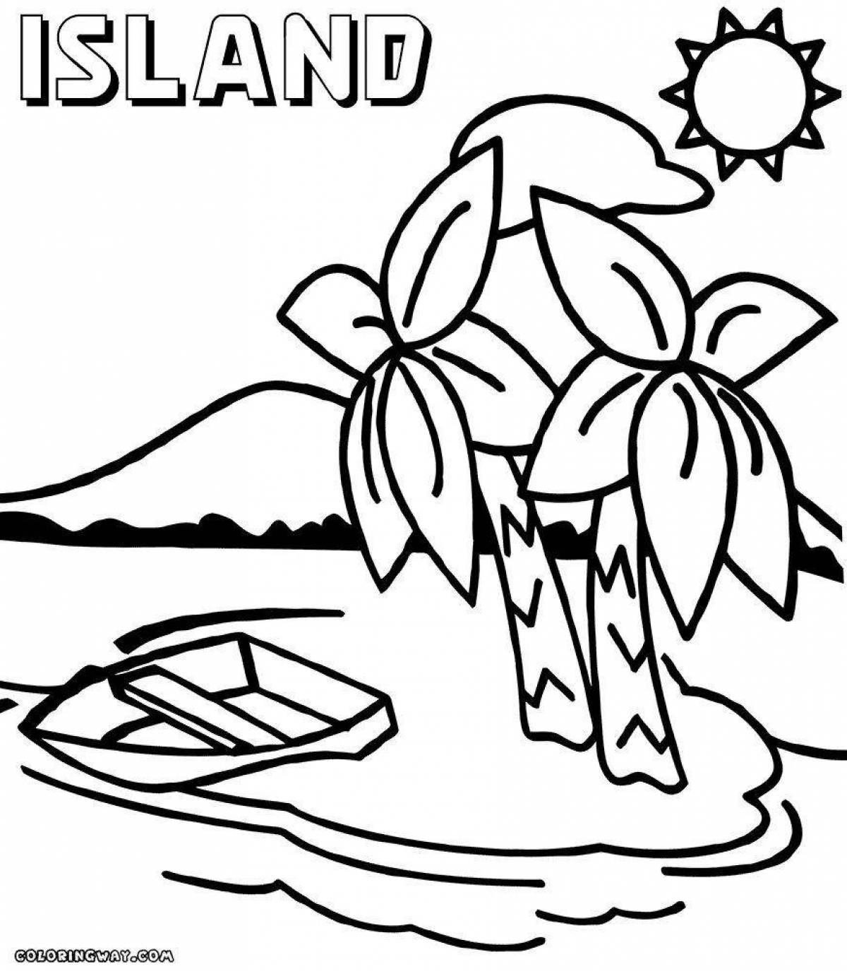 Остров разукрашка