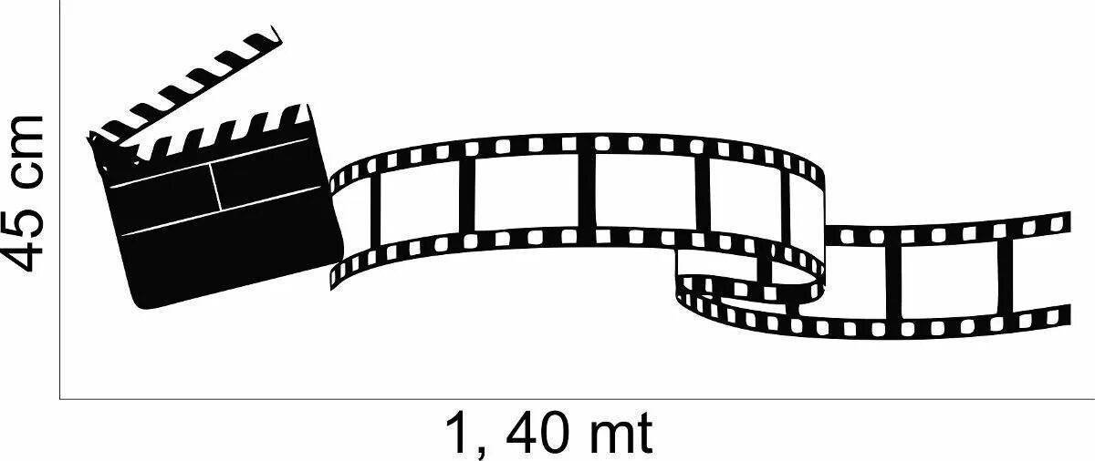 Кинолента картинка черно белая