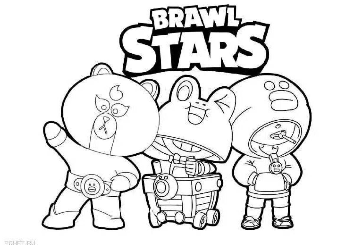 Coloring book with playful bravo stars logo