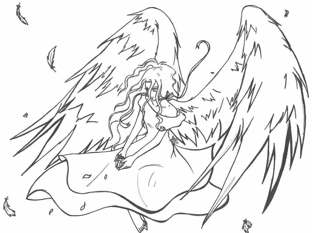 Great demon and angel coloring book
