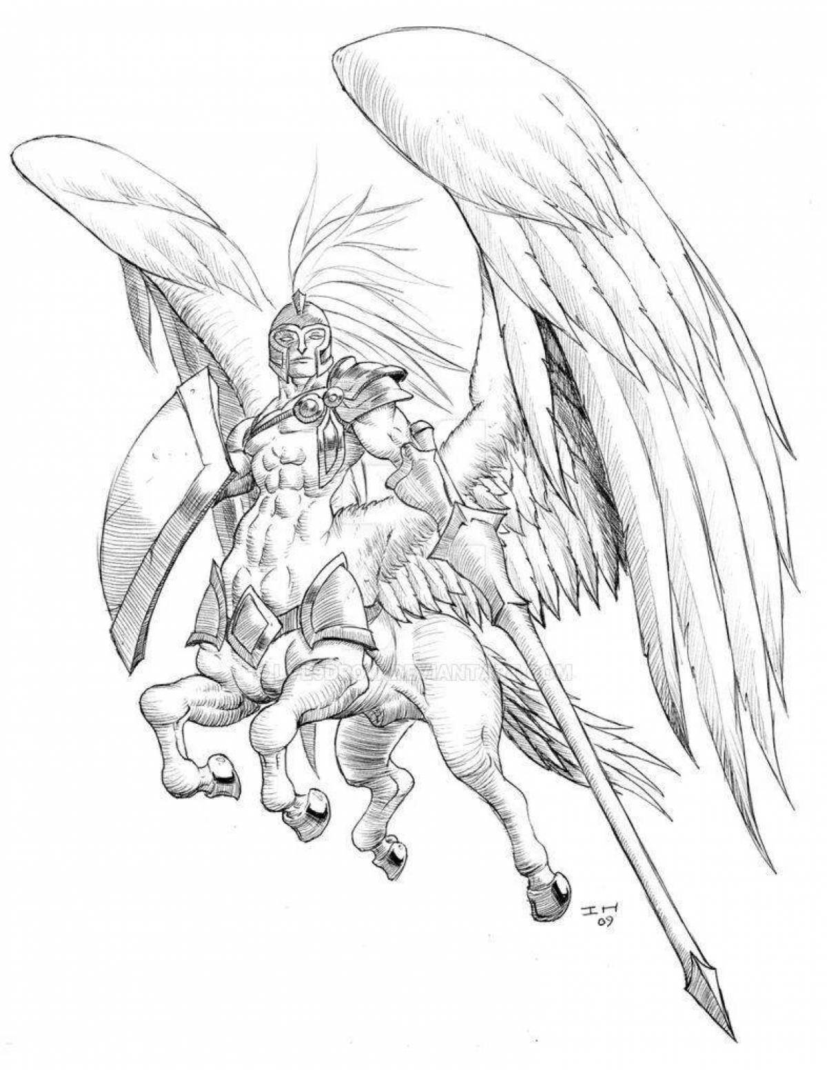 Impressive demon and angel coloring book