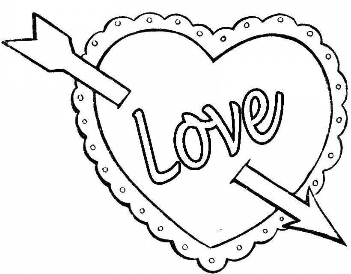 Serene i love you coloring page