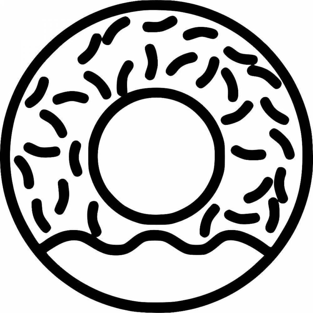 Children's coloring donut