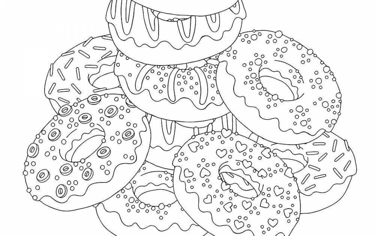 A fun donut coloring book for kids