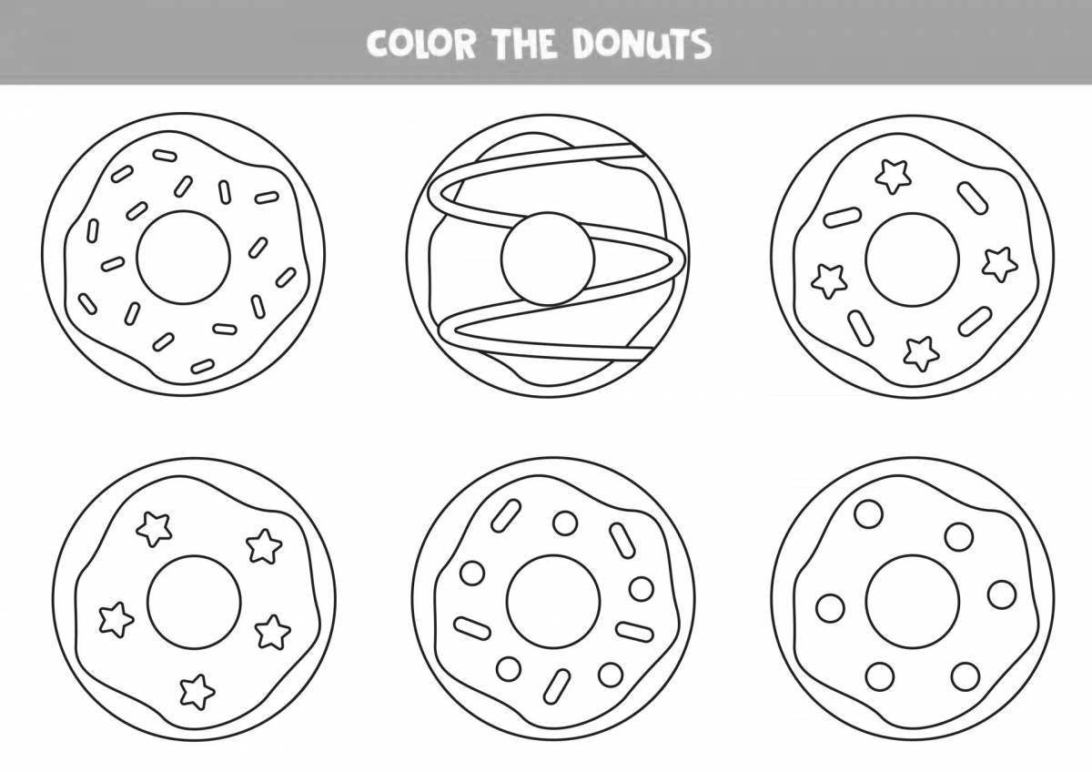 Incredible donut coloring for kids