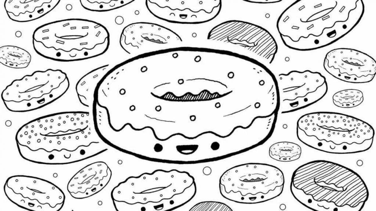 Creative donut coloring for kids