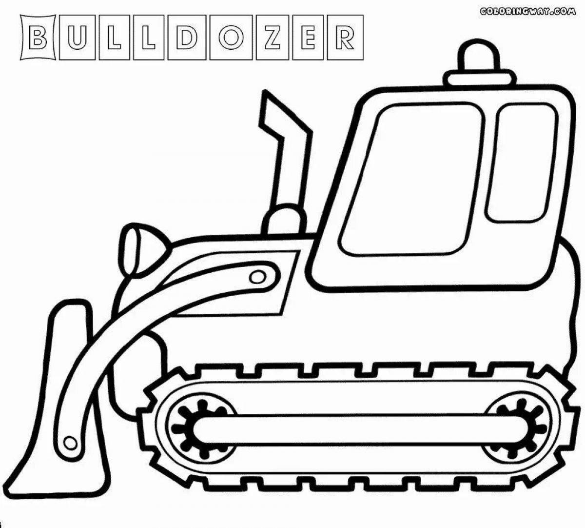 Great bulldozer coloring book for the little ones