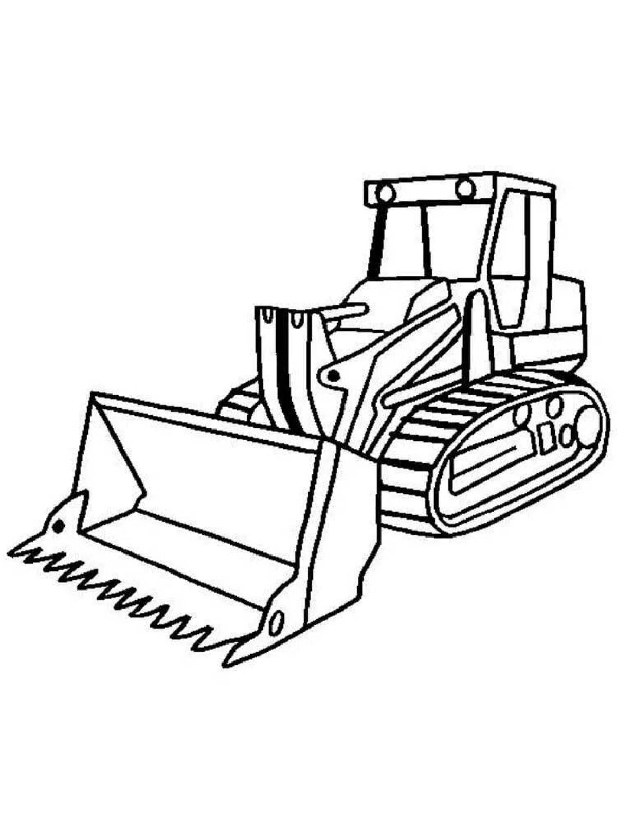 Sweet bulldozer coloring book for kids