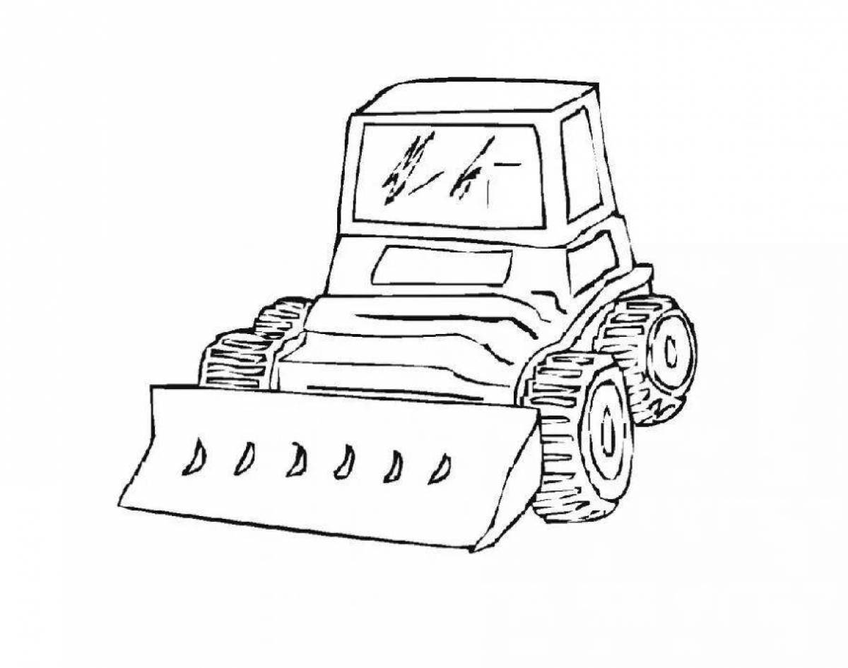 Perfect bulldozer coloring book for babies
