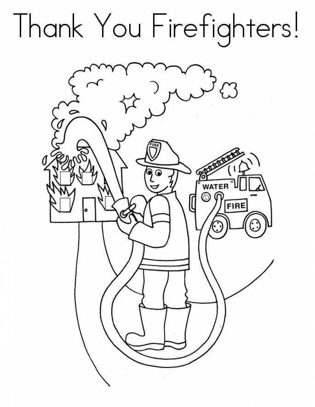 Coloring book fire safety motivation