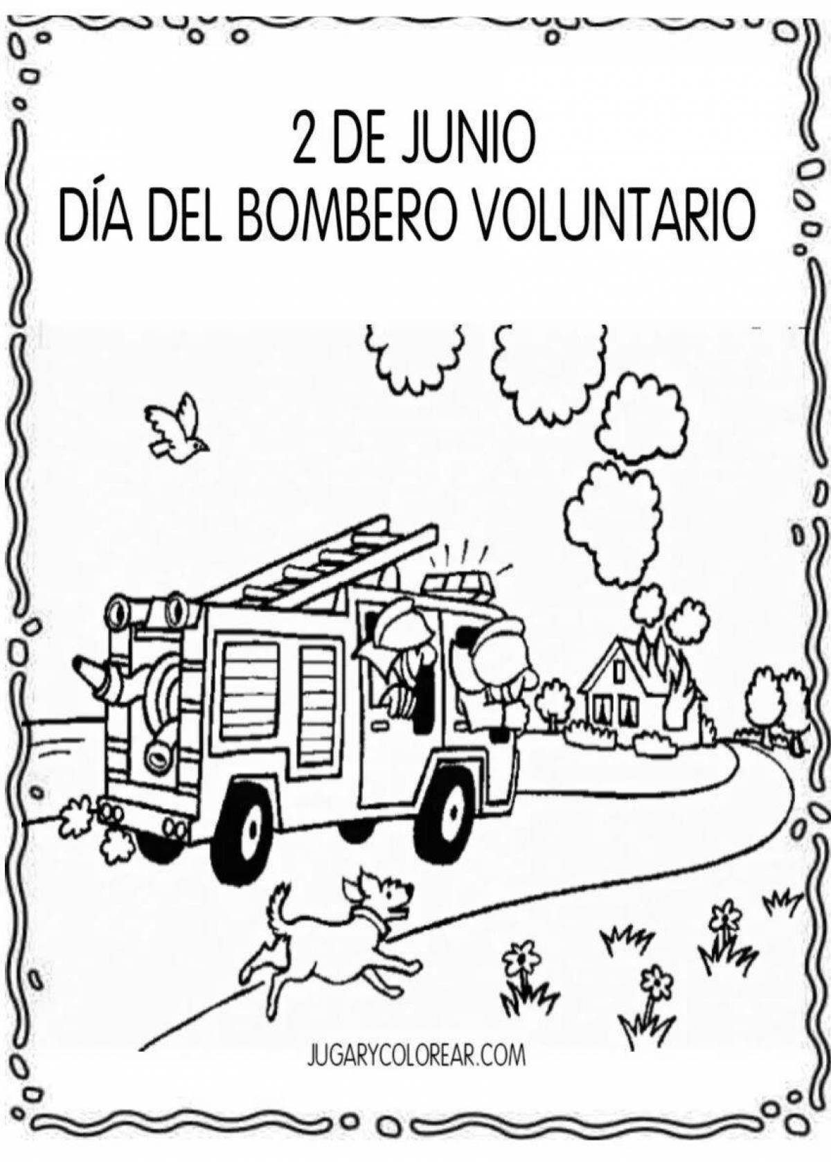 Inspirational fire safety coloring page