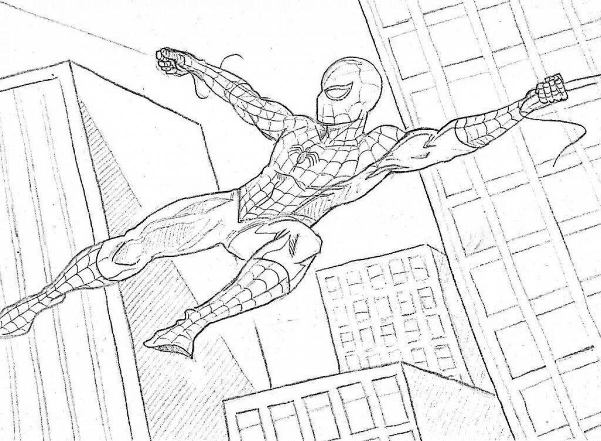 Awesome Spider-Man with Shield coloring book