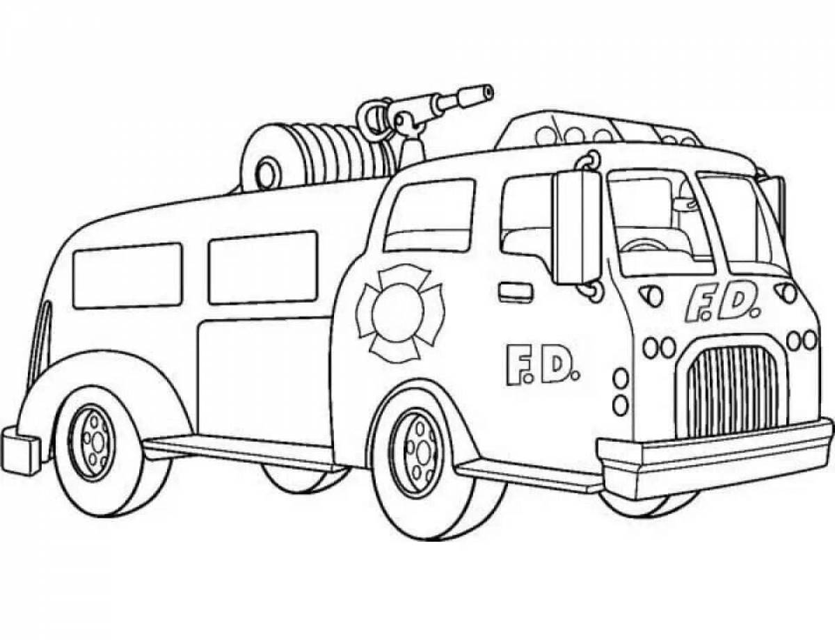 Amazing fire truck coloring pages for boys
