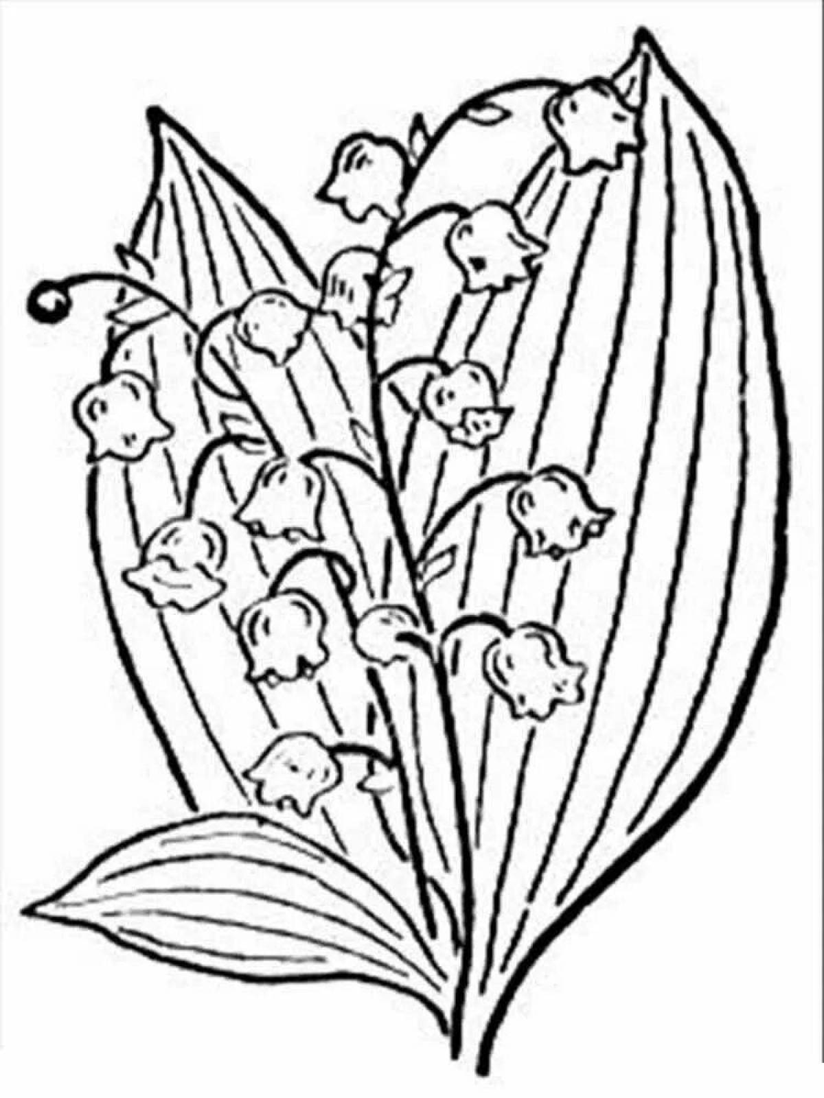 Coloring page charming plants from the red book