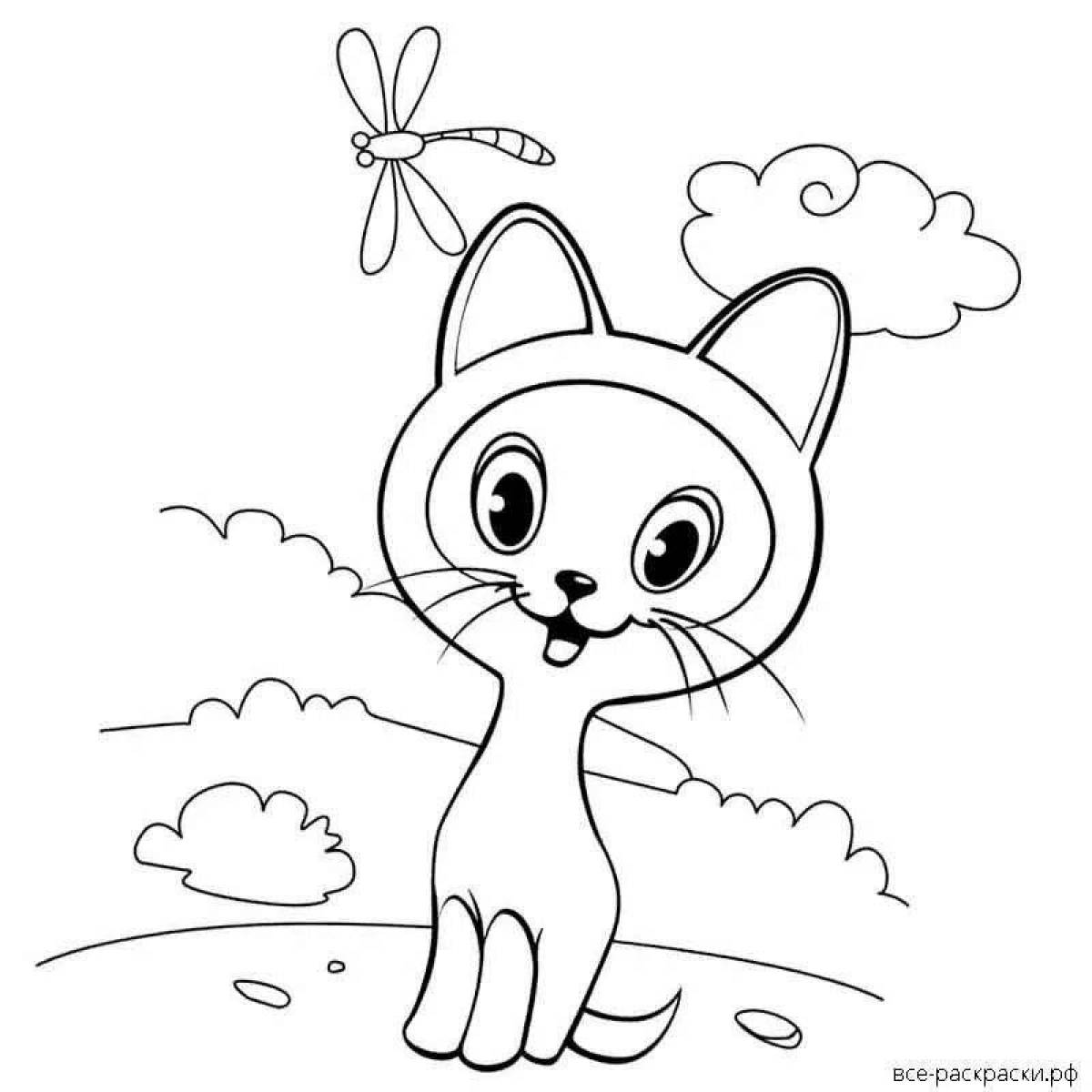 Beautiful cat and magical garage