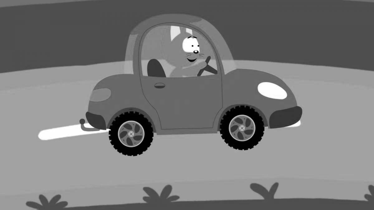 Dreamy cat and magic garage