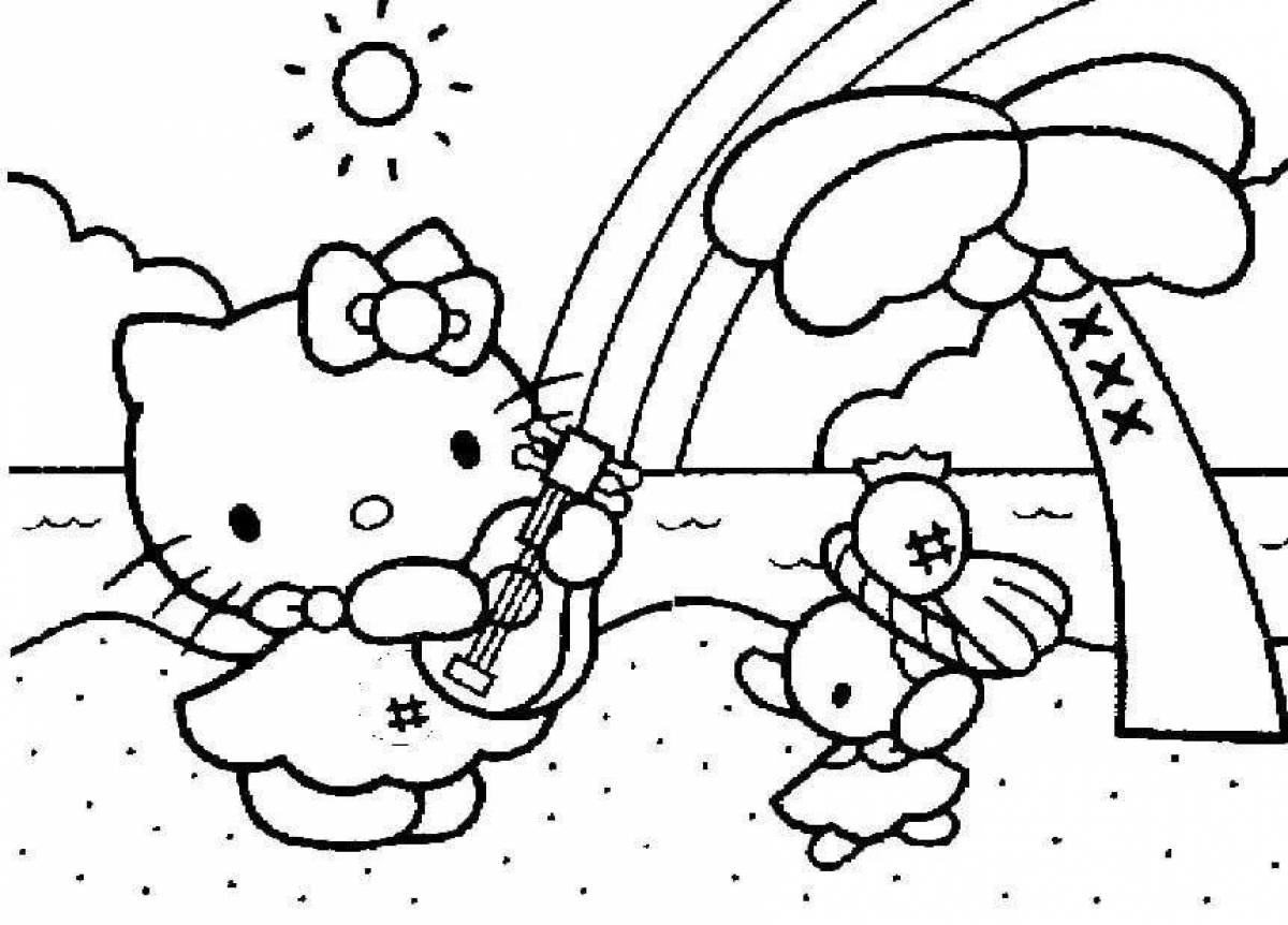 Amazing hello kitty coloring by numbers
