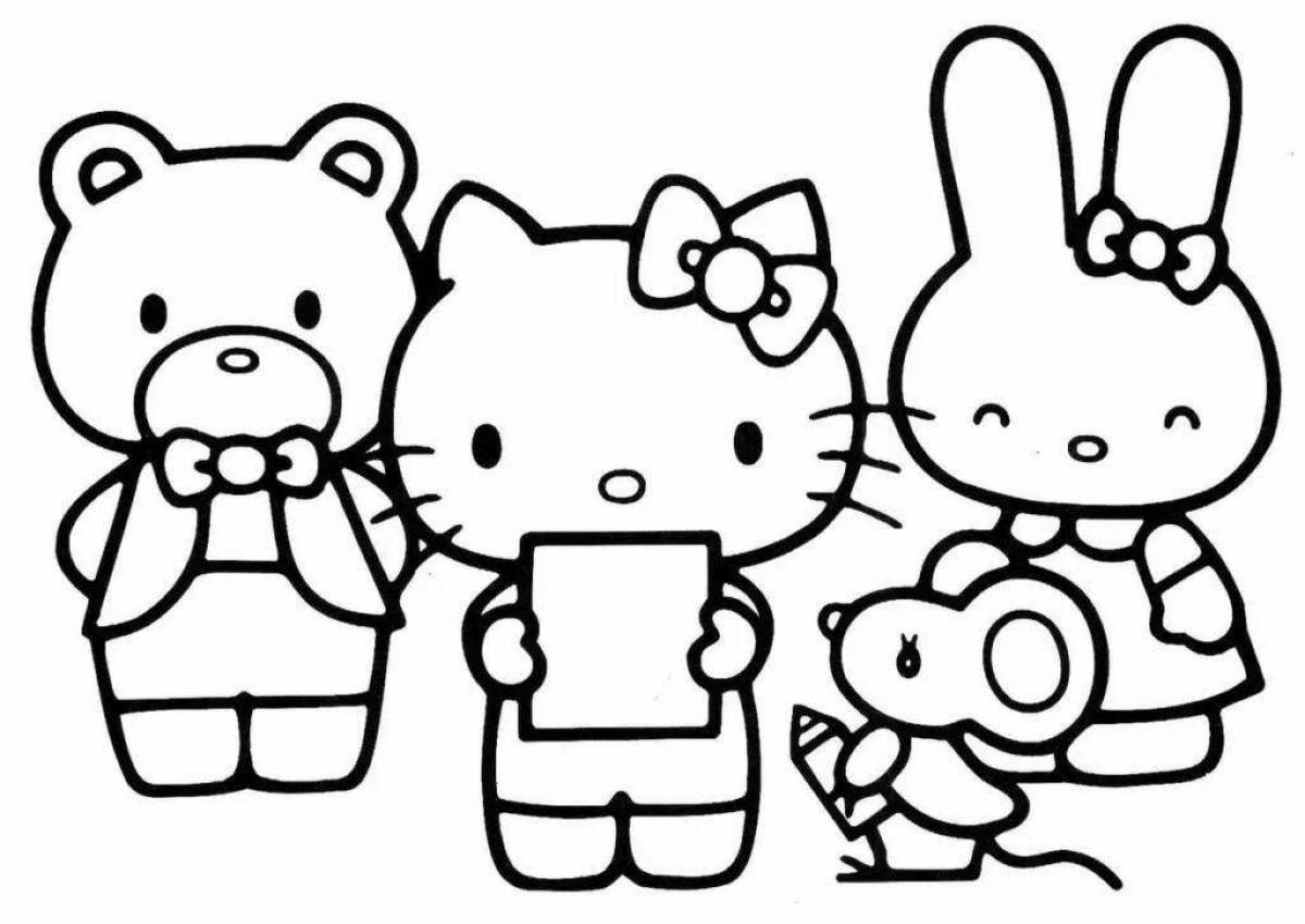 Hello kitty fun coloring by numbers