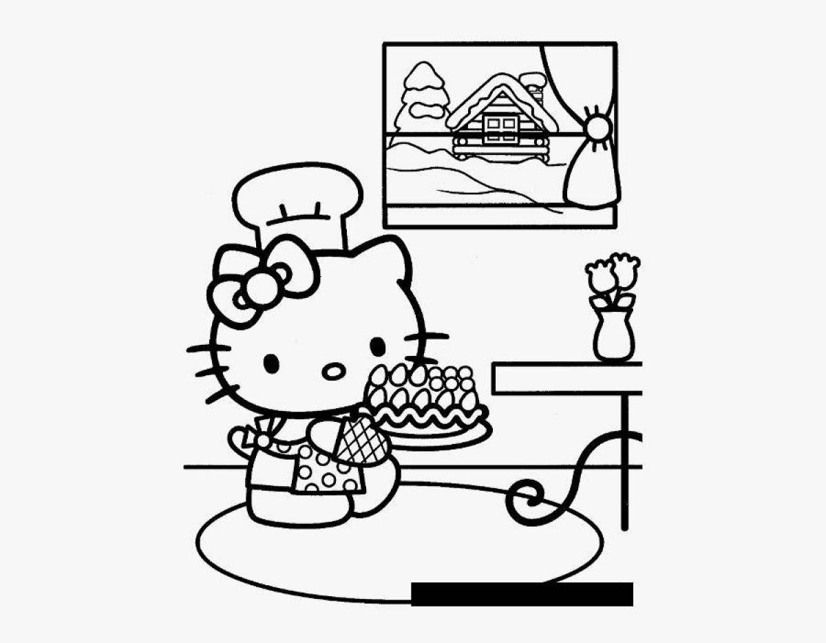 Fairytale coloring by numbers hello kitty