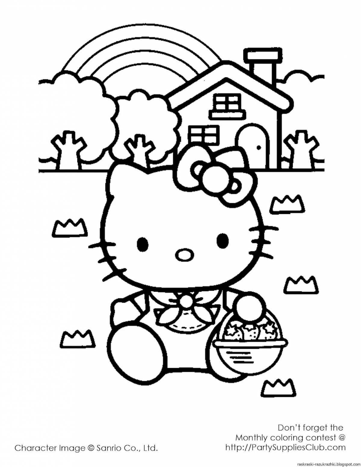 Fancy coloring by numbers hello kitty