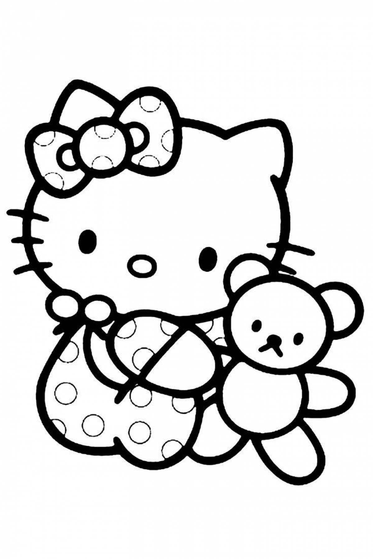 Joyful coloring by numbers hello kitty