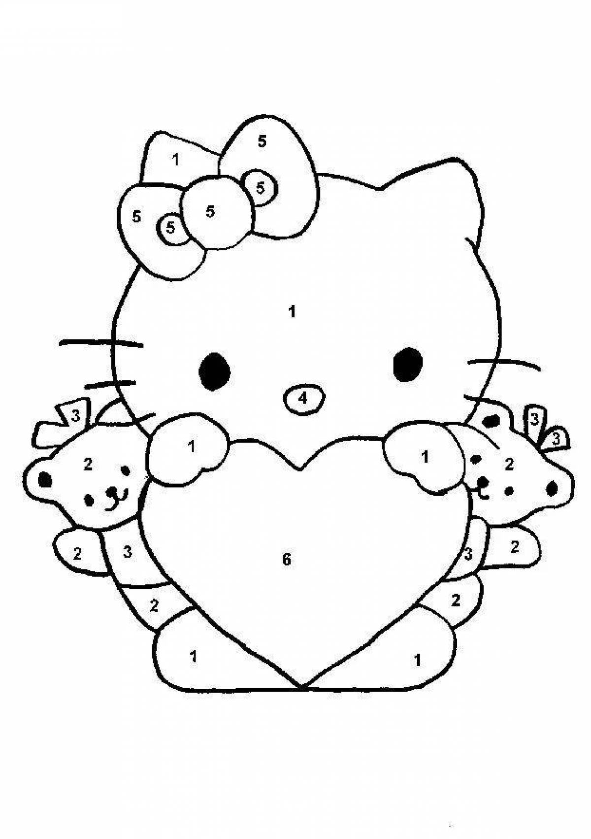 By numbers hello kitty #13