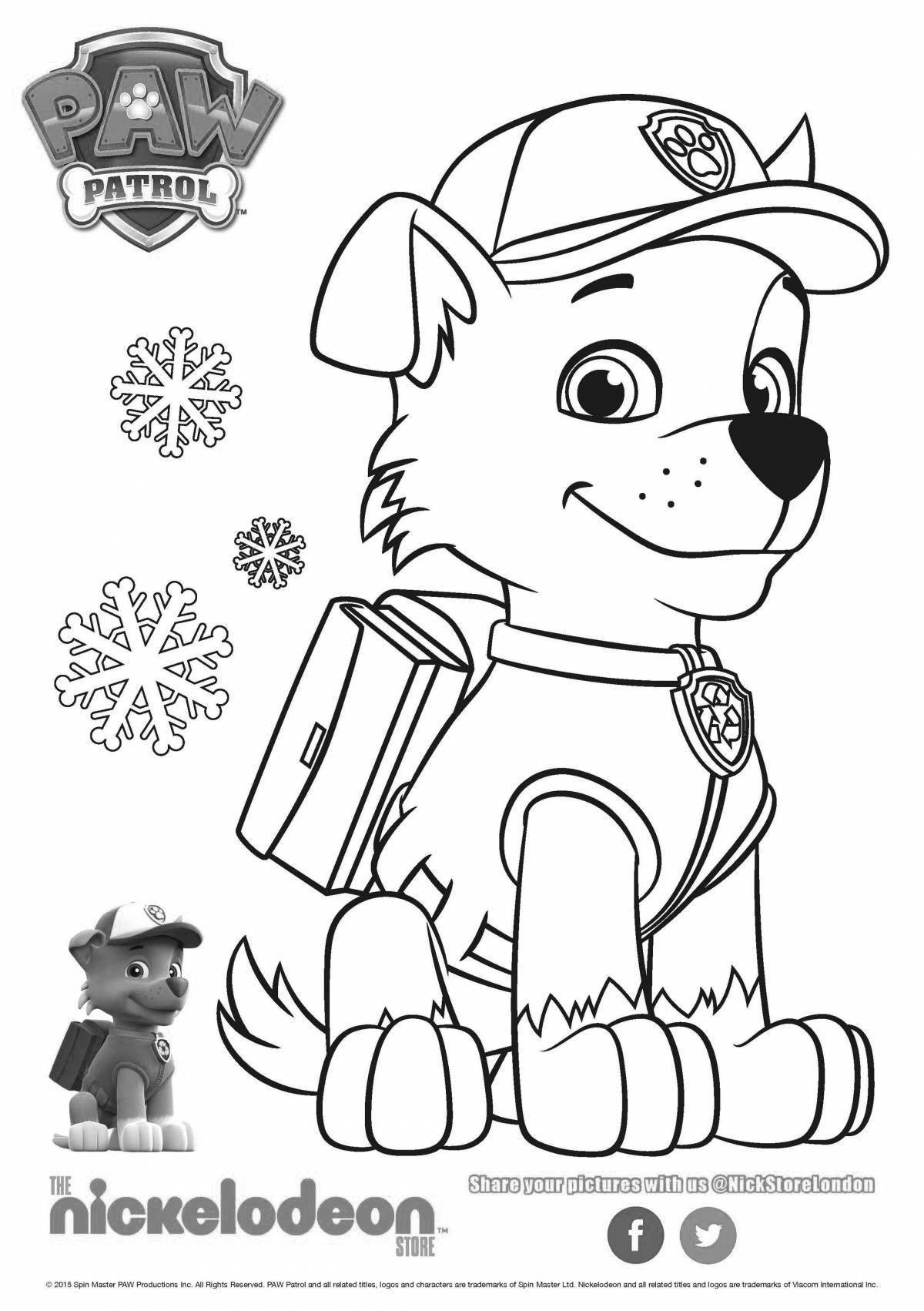 Great coloring wild cat paw patrol