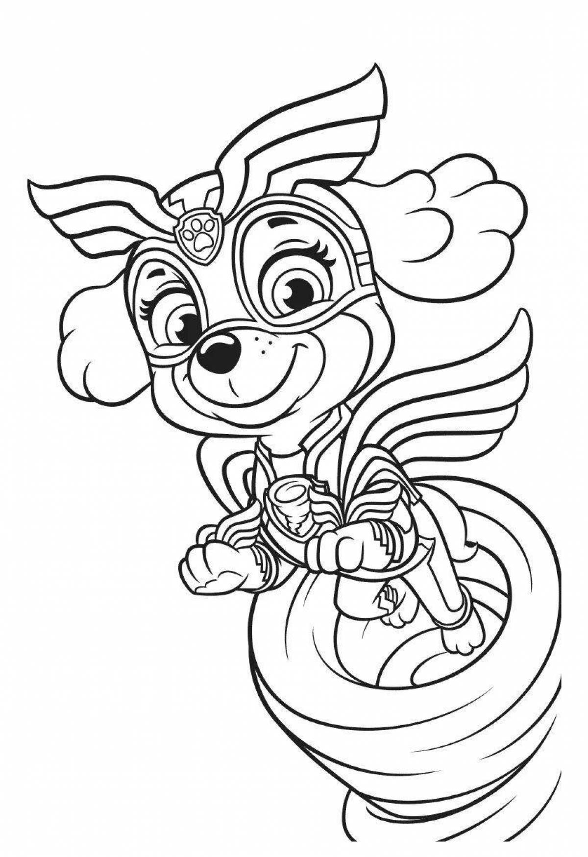 Friendly coloring wild cat paw patrol