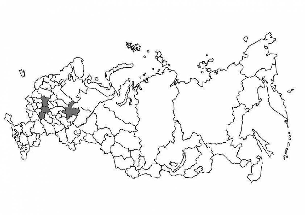 Glorious map of russia with cities