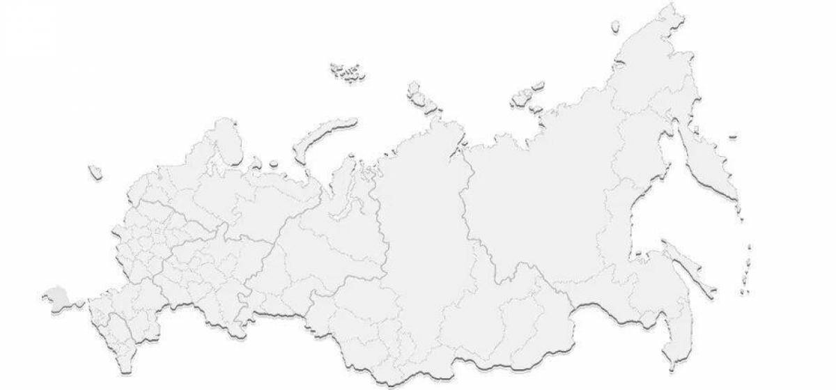 Educational map of russia with cities