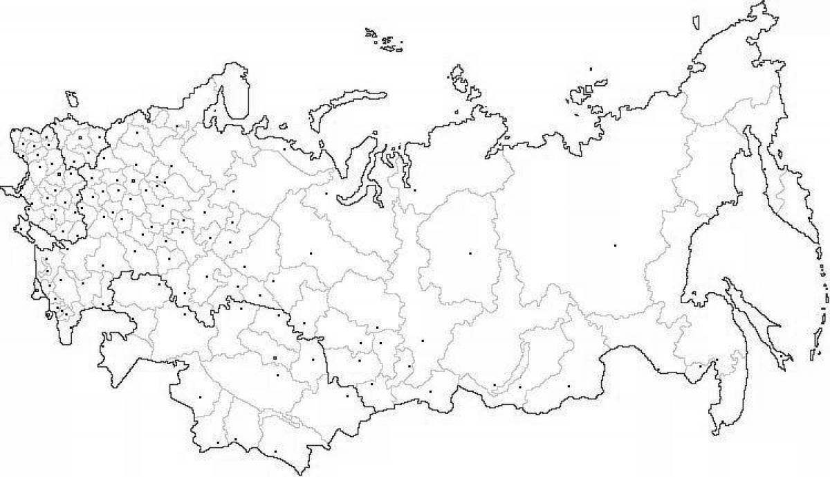 Map of russia with cities #1